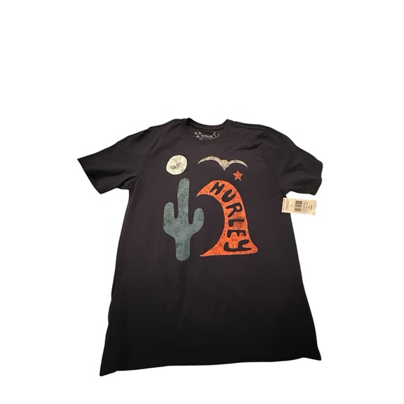 Hurley Tee T‎ Shirt Men's Size Medium Blue Desert Cactus Logo Everyday Recycled - Picture 1 of 9
